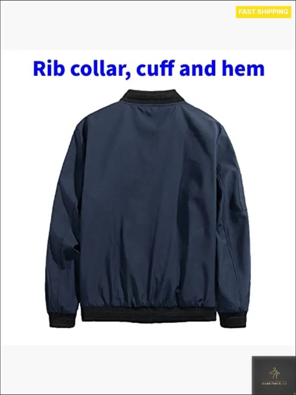 Men's Lightweight Bomber Jacket Windbreaker Slim Fit Active Coat Outerwear with